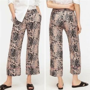 J. Crew Animal Print Wide-Leg Trousers